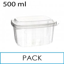 50 Envases plástico PP para microondas 500ml