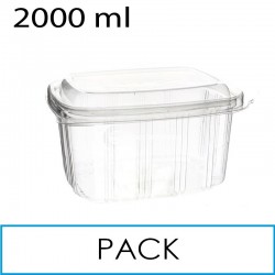 50 Envases plástico PP para microondas 2000ml