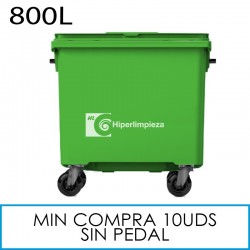 Contenedor basura 800L premium verde claro