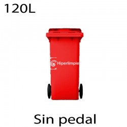Contenedor de basura 120L rojo