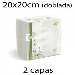 2000 Servilletas 2 capas 40x40 blancas recicladas