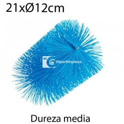 Cepillo limpiatubos alim sin palo 120mm medio azul