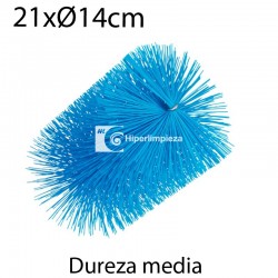Cepillo limpiatubos alim sin palo 140mm medio azul