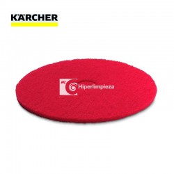 Cepillo-esponja redondo semiblando rojo 170 mm