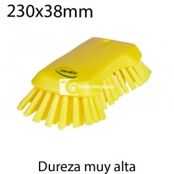 Cepillo de mano XL muy duro 230x38mm amarillo