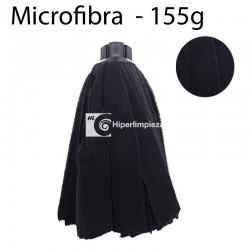 Fregona microfibra de tiras 155gr negro