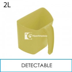 Jarra recogedora detectable apilable 2L amarillo