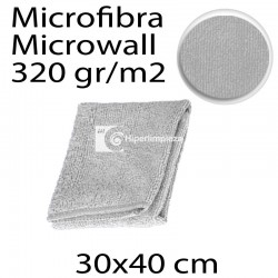 5 Bayetas Microwall Microfibra 30x40 320g Blanco