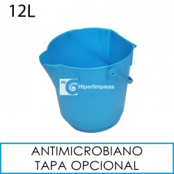 Cubo antimicrobial alimentaria 12L azul