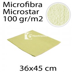10 Bayetas Microstar Microfibra 36x45cm 100g Amarillo