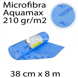 Rollo Bayeta Aquamax Microfibra 38cm x 8m 210 gr Azul