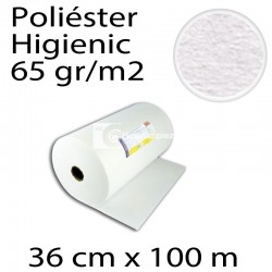 Rollo Bayeta Higienic Poliéster 36cmx100m 65gr Blanco
