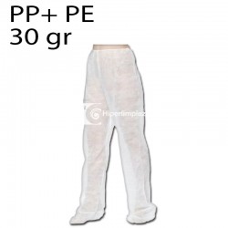 100 pantalones presoterapia plastificados 30gr blanco