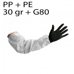 500 manguitos PE + PP 30gr G80 blanco