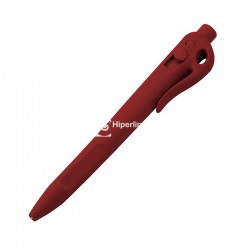 Bolígrafo detectable HP clip gel M104 rojo