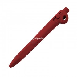 Bolígrafo detectable HP para cordón gel M104 rojo