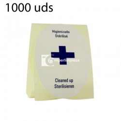 1000 Precintos desinfección WC pegatina