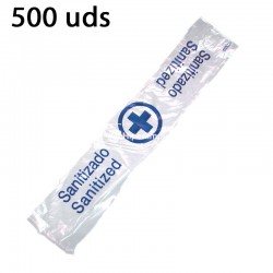 500 Bandas sanitarias para WC tubo PE azul 8x41