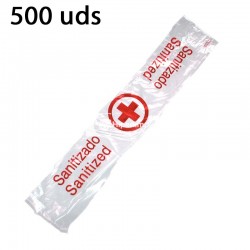 500 Bandas sanitarias para WC tubo PE rojo 8x41