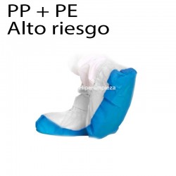 500 Cubre zapatos PP + PE alto riesgo azul-blanco