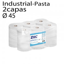 18 rollos papel higiénico industrial pasta 620 serv M45