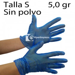 1000 guantes de vitrilo azul TS