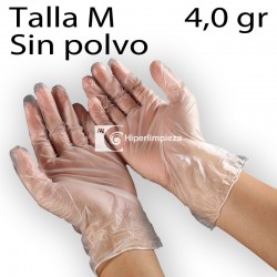 1000 guantes de vinilo sin polvo transparentes 4gr TM