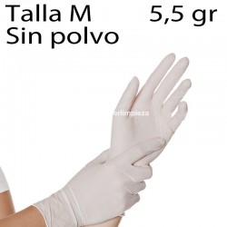 1000uds guantes látex blanco sin polvo TM
