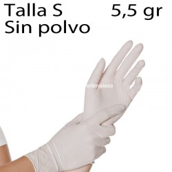 1000uds guantes látex blanco sin polvo TS