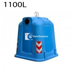 Contenedor basura 1100L gran volumen azul