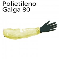 1000 manguitos polietileno G80 amarillo