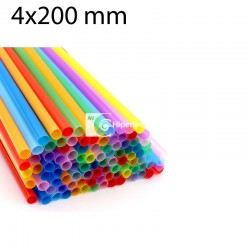 20000 pajitas hostelería colores plástico 4x200mm