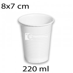 3000 uds vasos blancos 220 ml