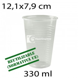 1250 uds vasos transparentes 330 ml reutilizables