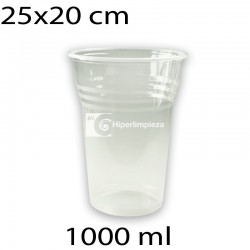 500 uds vasos transparentes 1000 ml