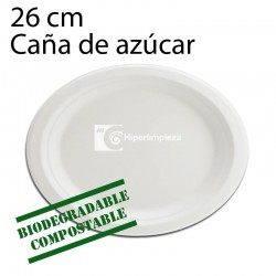 500 platos ovalados caña de azúcar reciclables 26 cm