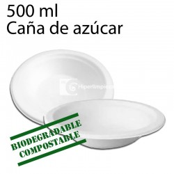 500 bowl caña de azúcar reciclables 500 ml