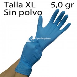 1000 guantes de nitrilo 5 gr azul TXL