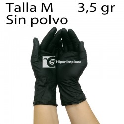 1000 guantes de nitrilo negro 3,5 gr TM