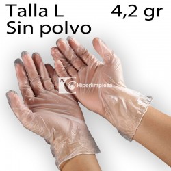 1000 guantes vinilo sin polvo transparentes 4,2gr TL