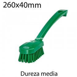Cepillo de mano medio 260x40mm verde