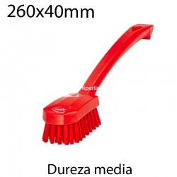Cepillo de mano medio 260x40mm rojo