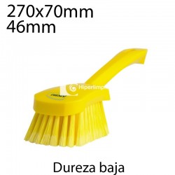 Cepillo de mano corto suave 270x70mm 46mm amarillo
