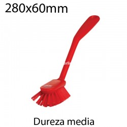 Cepillo de mano medio 280x60mm rojo