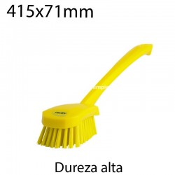 Cepillo de mano largo duro 415x71mm amarillo