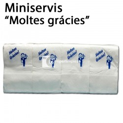 16.000 Servilletas de papel miniservis Catalán 17x17 cm pasta