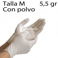 1000uds guantes látex natural con polvo TM