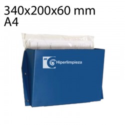 Archivador plástico detectable A4 horizontal azul