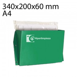 Archivador plástico detectable A4 horizontal verde