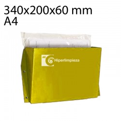 Archivador plástico detectable A4 horizontal amarillo